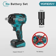 YOFIDRA Aku udarni odvijač 1/2", 1000 Nm, bez četkica, 0 Battery-Set
